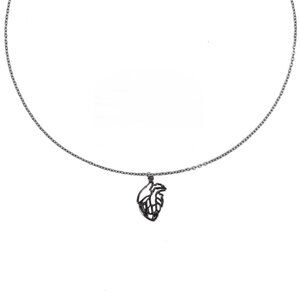 Silver Heart Charm Necklace